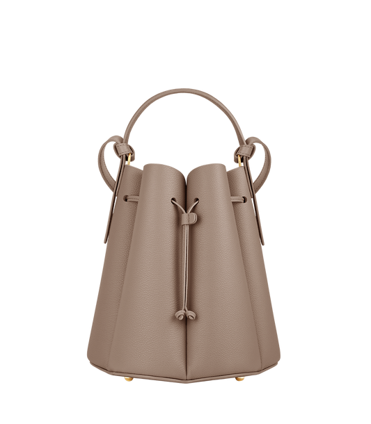 Numéro Huit - Taupe Genarbtes Leder