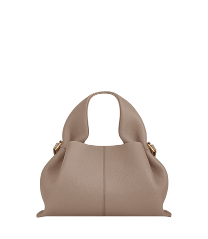 Numéro Neuf Mini - Taupe Genarbtes Leder