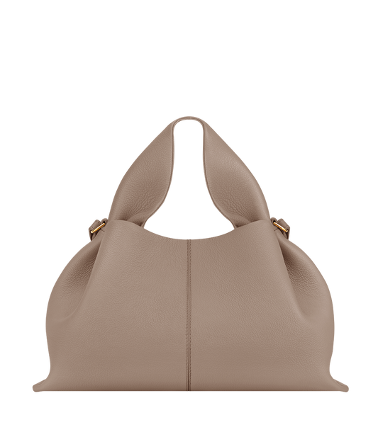 Numéro Neuf - Taupe Genarbtes Leder
