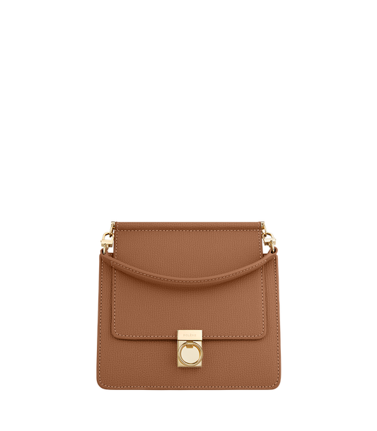 Numéro Sept Mini - Camel Genarbtes Leder
