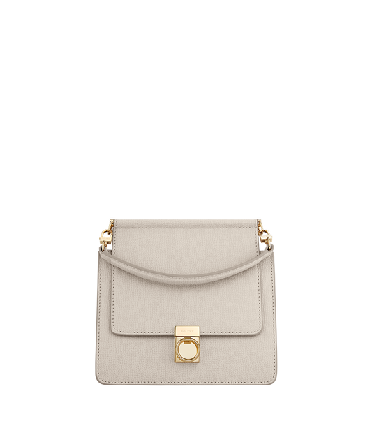 Numéro Sept Mini - Kreide Genarbtes Leder