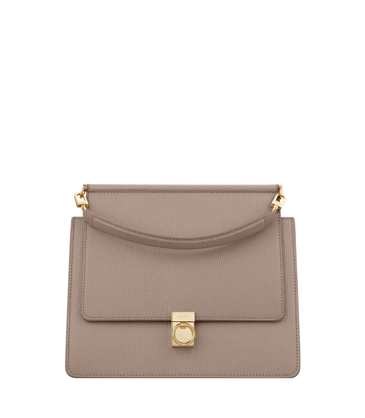 Numéro Sept - Taupe Genarbtes Leder